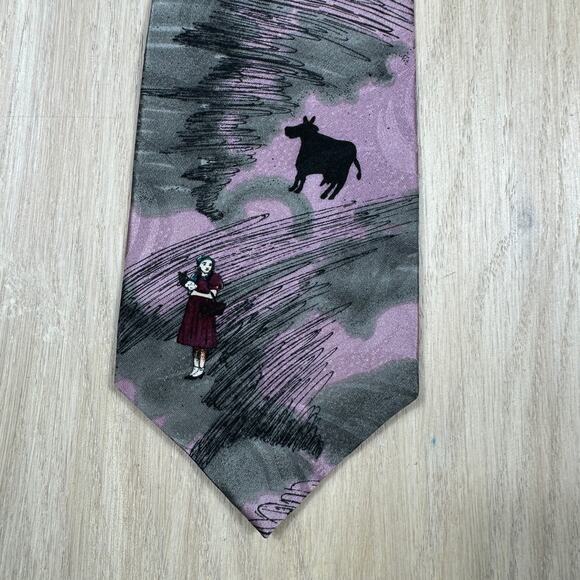 American Film Classics Wizard of Oz 1992 Silk Men's Neck Tie Dorthy Tornado - Picture 12 of 13